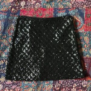 Sequin Black Mini Skirt | She + Sky, Never Worn
